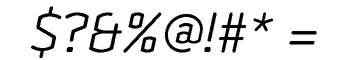 Clicker Light Italic Font OTHER CHARS