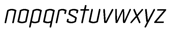 Clicker Light Italic Font LOWERCASE