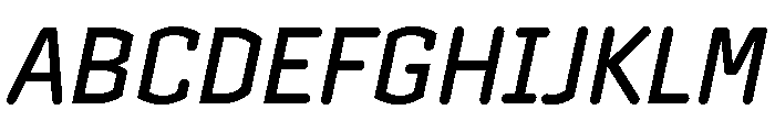 Clicker Medium Italic Font UPPERCASE