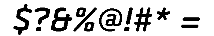 Clicker Semi Bold Italic Font OTHER CHARS