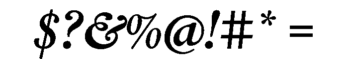 Cloister Bold Italic Font OTHER CHARS