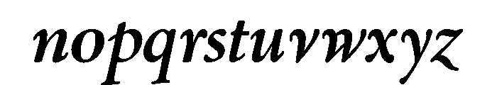 Cloister Bold Italic Font LOWERCASE