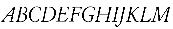 Cloister Light Italic Font UPPERCASE