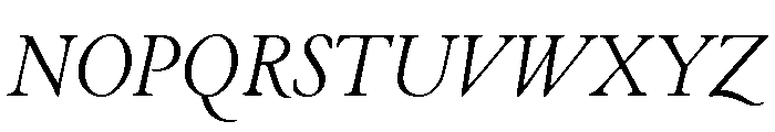 Cloister Light Italic Font UPPERCASE