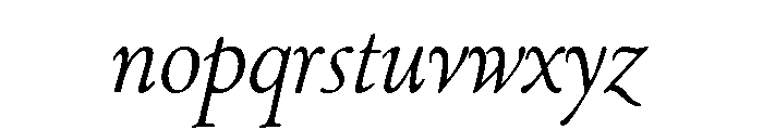 Cloister Light Italic Font LOWERCASE