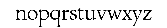 Cloister Light Font LOWERCASE