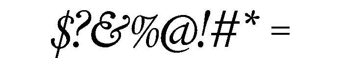 Cloister Regular Italic Font OTHER CHARS
