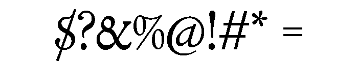 Cloister Regular Font OTHER CHARS