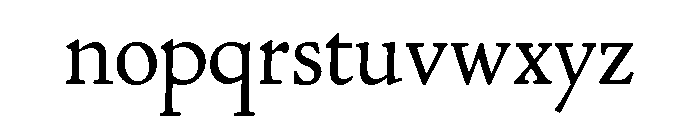 Cloister Regular Font LOWERCASE