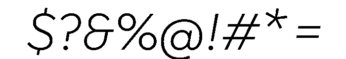 Clother Light Italic Font OTHER CHARS