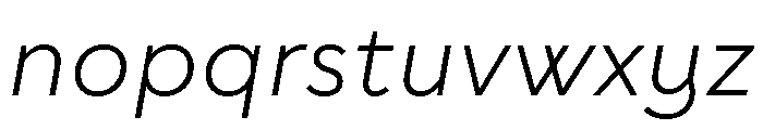 Clother Light Italic Font LOWERCASE