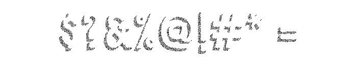 Cluster Shadow 123 Font OTHER CHARS