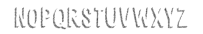 Cluster Shadow 123 Font UPPERCASE