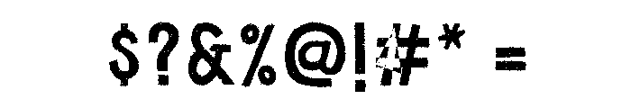Cluster Solo 1 Font OTHER CHARS