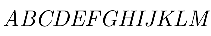 CMU Classical Serif Italic Font UPPERCASE