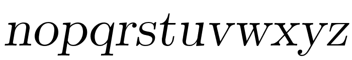 CMU Serif Extra RomanSlanted Font LOWERCASE