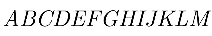 CMU Serif Italic Font UPPERCASE
