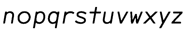 CMMCoda ProportionalItalic Font LOWERCASE