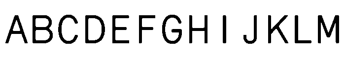 CMMCodaNormalized MonoSans Font UPPERCASE