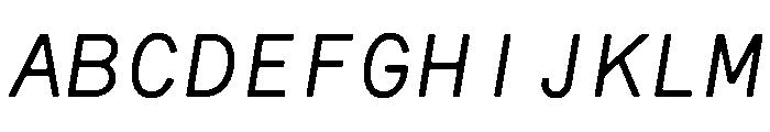 CMMCodaNormalized MonoSansItalic Font UPPERCASE