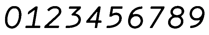 CMMCodaNormalized MonoSerifItalic Font OTHER CHARS