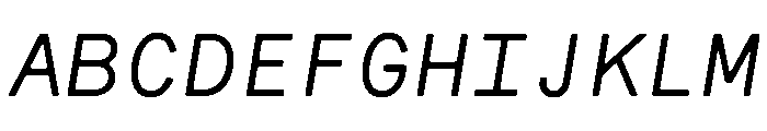 CMMCodaNormalized MonoSerifItalic Font UPPERCASE