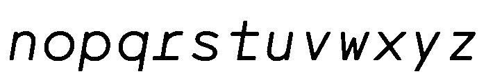 CMMCodaNormalized MonoSerifItalic Font LOWERCASE
