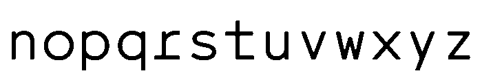 CMMCodaNormalized MonoSerif Font LOWERCASE