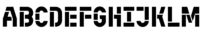 CoFo Kabeltouw Stencil 38 Font UPPERCASE