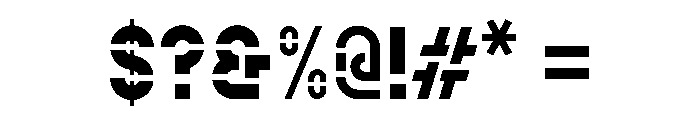 CoFo Kabeltouw Stencil 56 Font OTHER CHARS