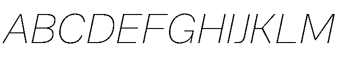 CoFo Sans Pro Georgian Hairline Italic Font UPPERCASE