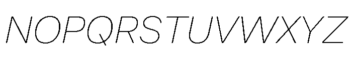 CoFo Sans Pro Georgian Hairline Italic Font UPPERCASE