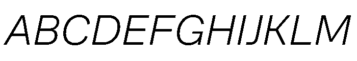 CoFo Sans Pro Georgian Light Italic Font UPPERCASE