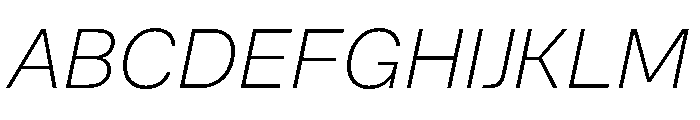 CoFo Sans Pro Georgian Thin Italic Font UPPERCASE