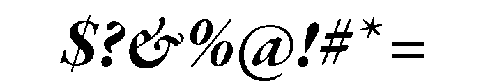 Cochin Bold Italic Font OTHER CHARS