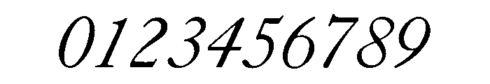 Cochin Italic Font OTHER CHARS