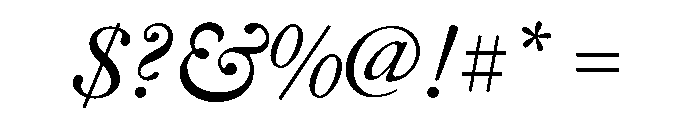 Cochin Italic Font OTHER CHARS