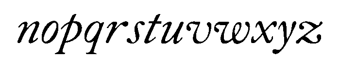 Cochin Italic Font LOWERCASE