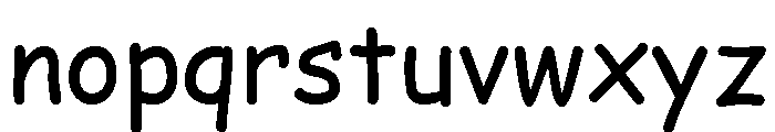 Comic Sans MS Regular Font LOWERCASE