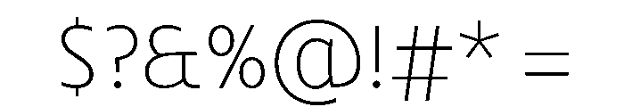 Comma Sans Hairline Font OTHER CHARS