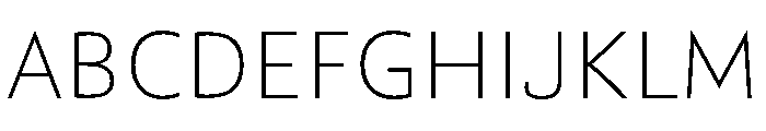 Comma Sans Hairline Font UPPERCASE