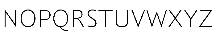 Comma Sans Hairline Font UPPERCASE