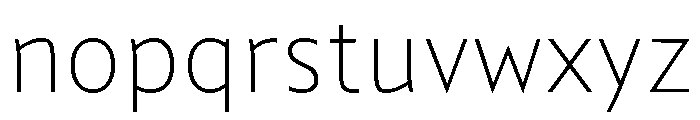 Comma Sans Hairline Font LOWERCASE