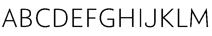 Comma Sans Thin Font UPPERCASE