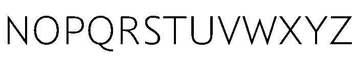Comma Sans Thin Font UPPERCASE
