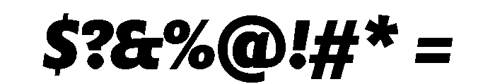 Comma Sans Ultra Italic Font OTHER CHARS