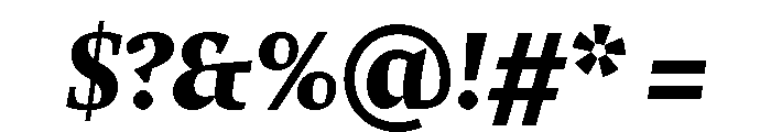 Comma Serif Black Italic Font OTHER CHARS