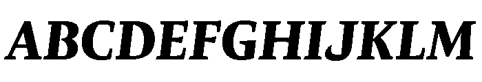 Comma Serif Black Italic Font UPPERCASE