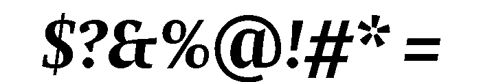 Comma Serif Bold Italic Font OTHER CHARS