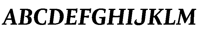 Comma Serif Bold Italic Font UPPERCASE
